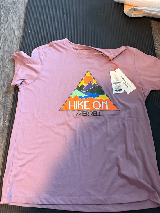 Merrell Tops - Merrell Women's Pink 'Hike On' Graphic Short Sleeve Tee